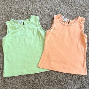 Talbots Kids Tank Tops - Light Green and Peach